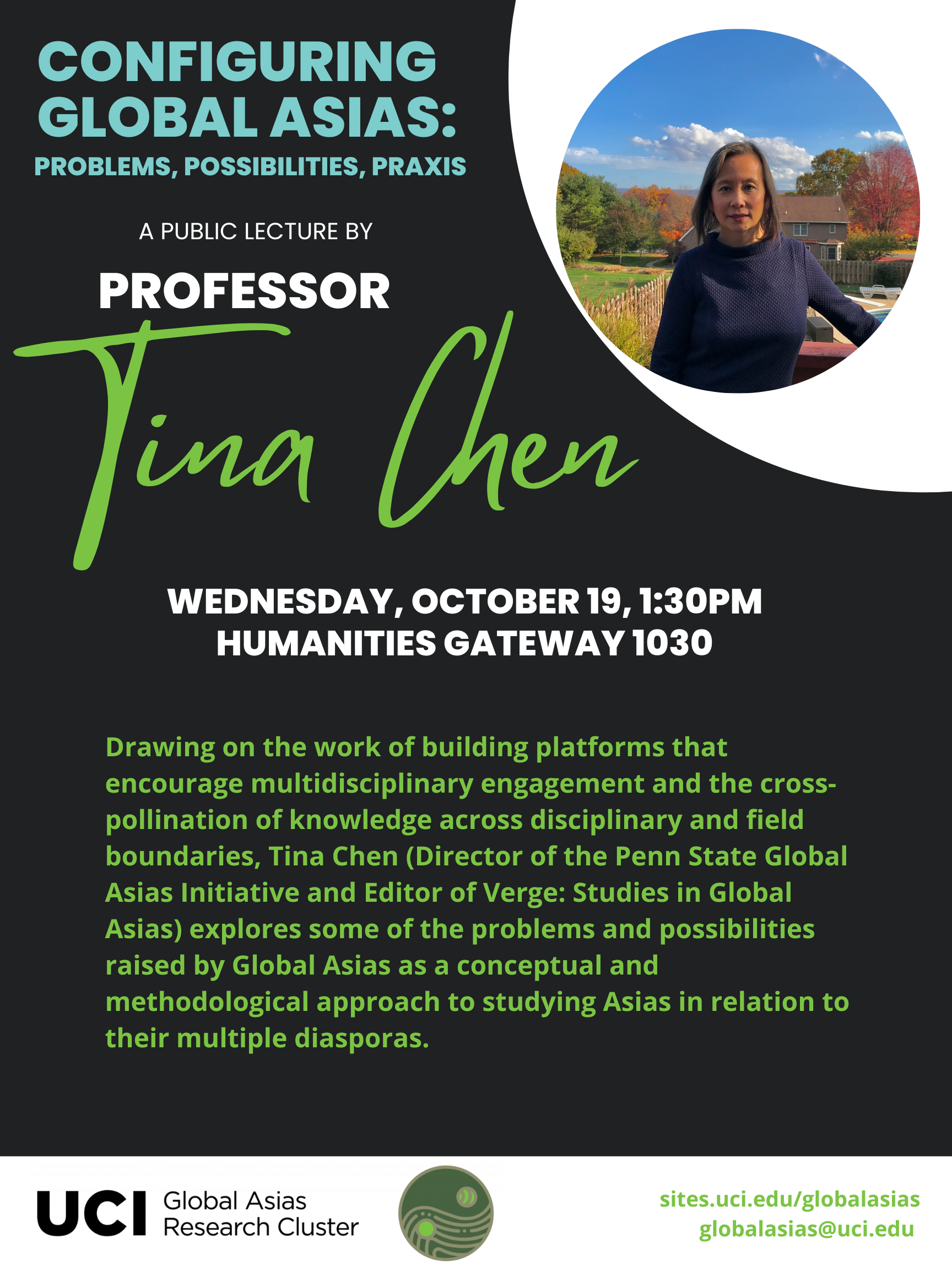 Even flyer for Tina Chen's lecture