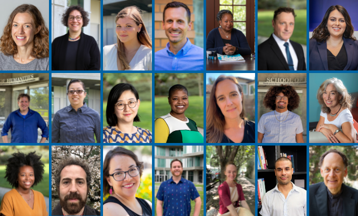Photo montage of UCI students and employees