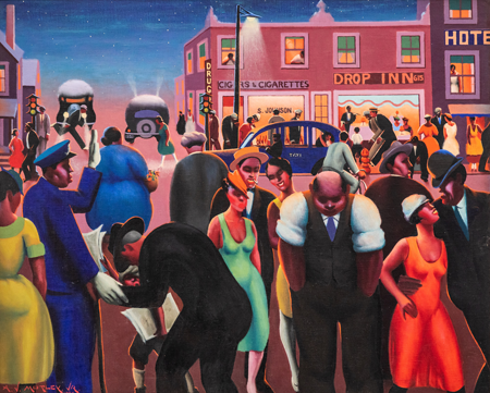 Archibald J. Motley, Jr., Black Belt, 1934 Oil on canvas Collection of the Hampton University Museum, Hampton, Virginia