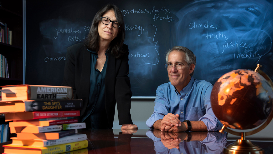 Professor Amy Wilentz, Literary Journalism, and Jeffrey Wasserstrom, History Photo: Steve Zylius/UCI