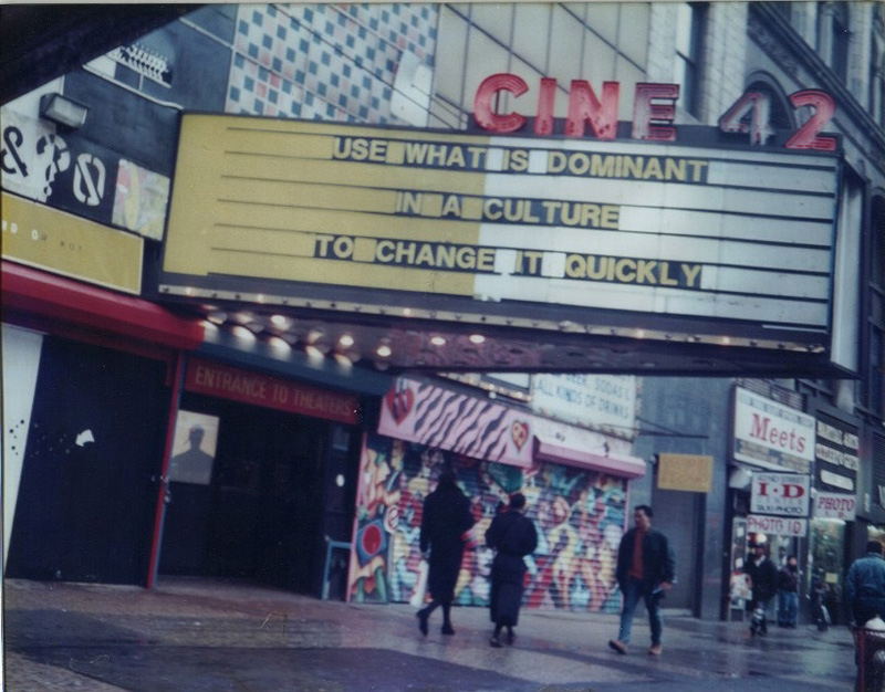 A picture of a theater marquee