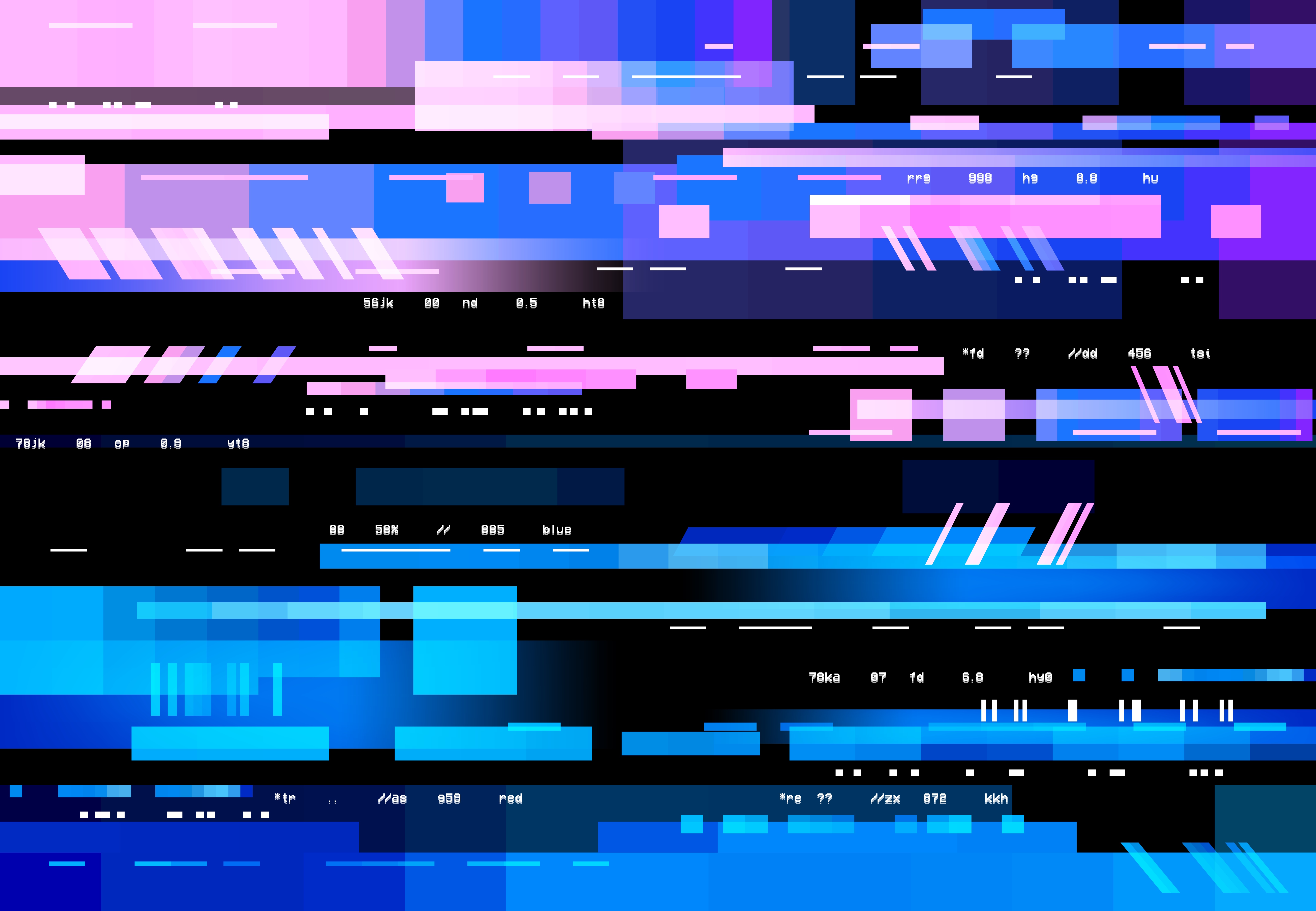 purple and blue glitch image