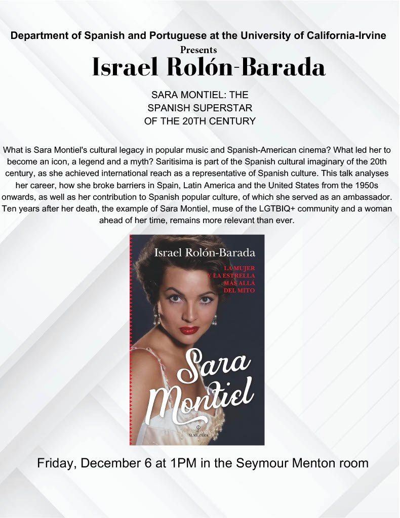 Israel Rolon-Barada talk on December 6th at 1pm in HH 344