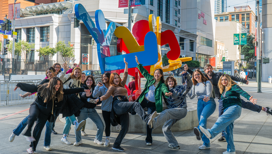 Art History students posing for a photo