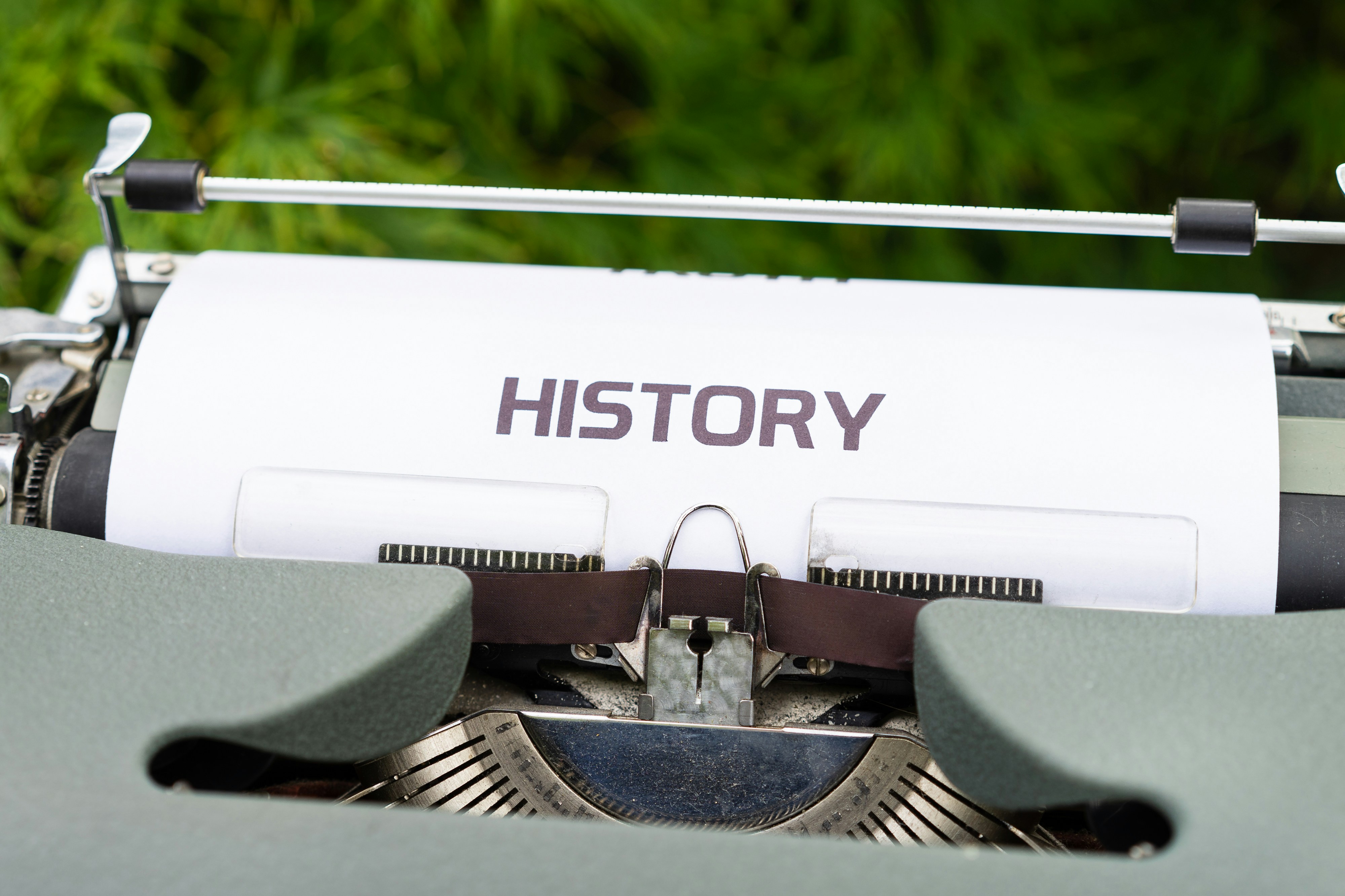 History on Paper from Typewriter