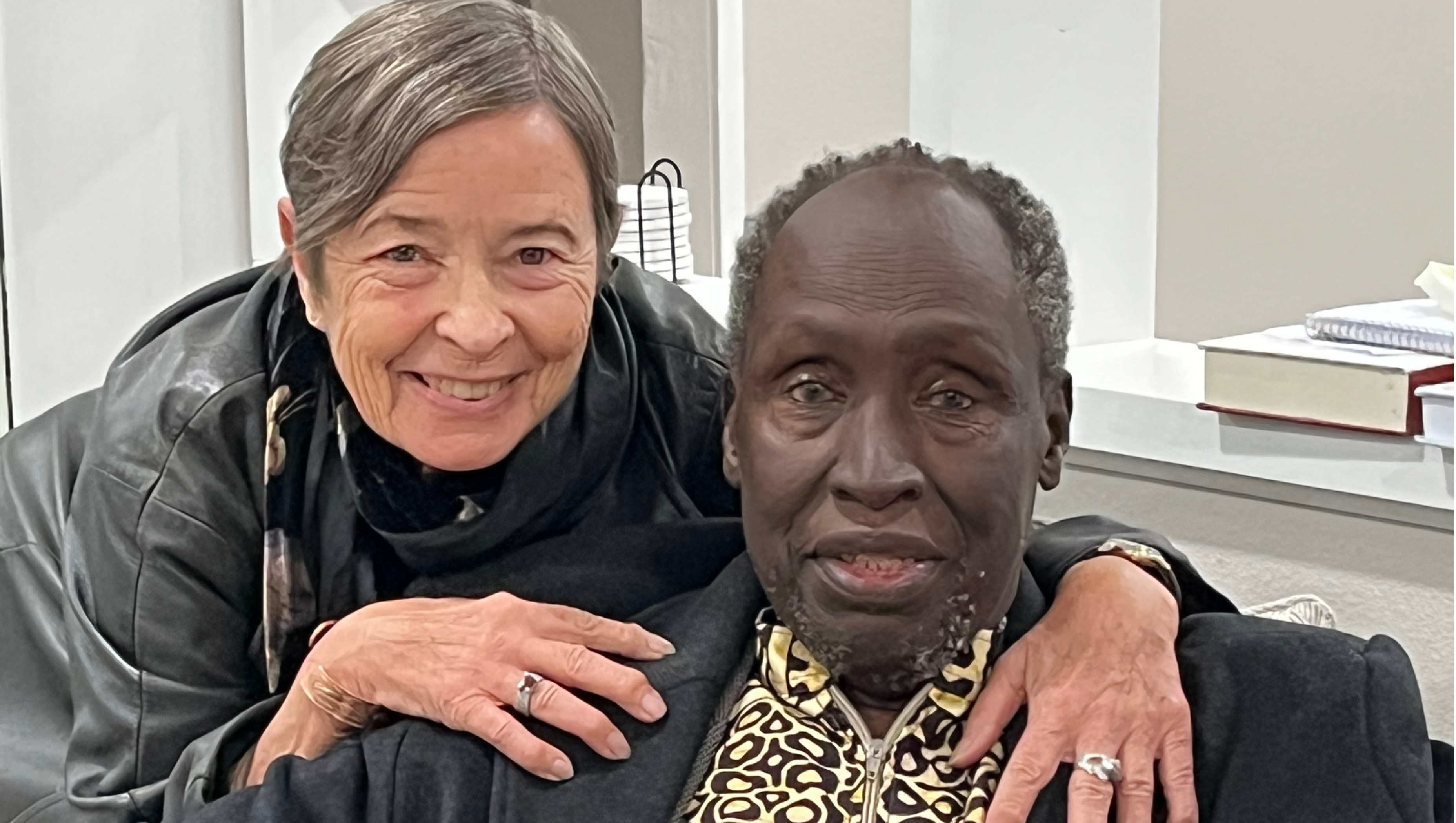 Gabriele Schwab and Ngugi together.