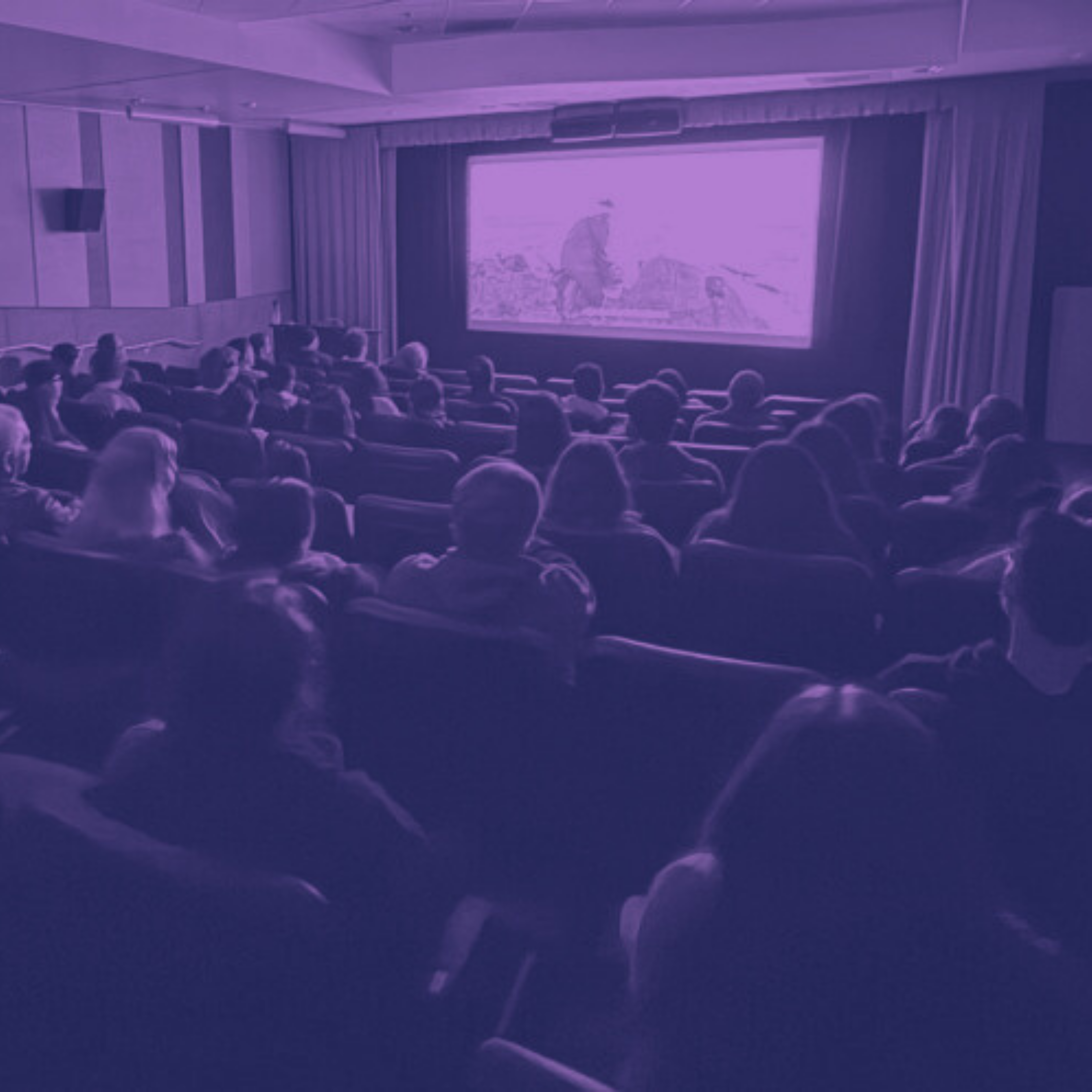 Decorative image showing people attending the Latin American film festival.