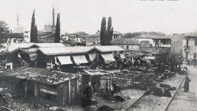black and white photograh of 19th century Izmir