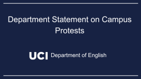 Department Statement on Campus Protests