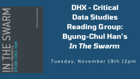 banner with book cover for Han's in the swarm, text announcing reading gruop