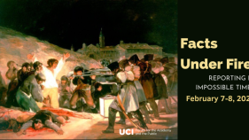 Goya's The Third of May 1808 painting, with text "Facts Under Fire, Reporting in Impossible Times" Feb. 7-8, 2025