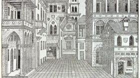 "Scena comica" by Sebastiano Serlio