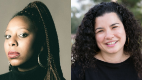 Profile images of the two writers