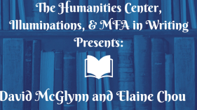 Blue background with shelved books