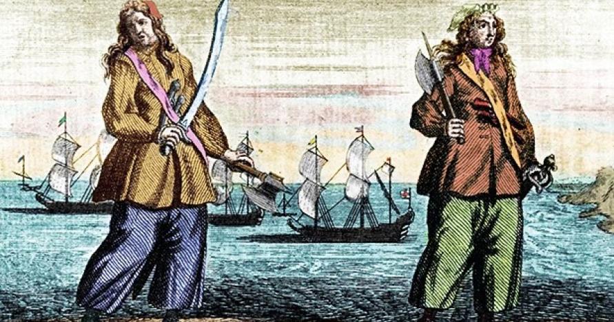 Female Pirates Anne Bonny and Mary Read, 1720