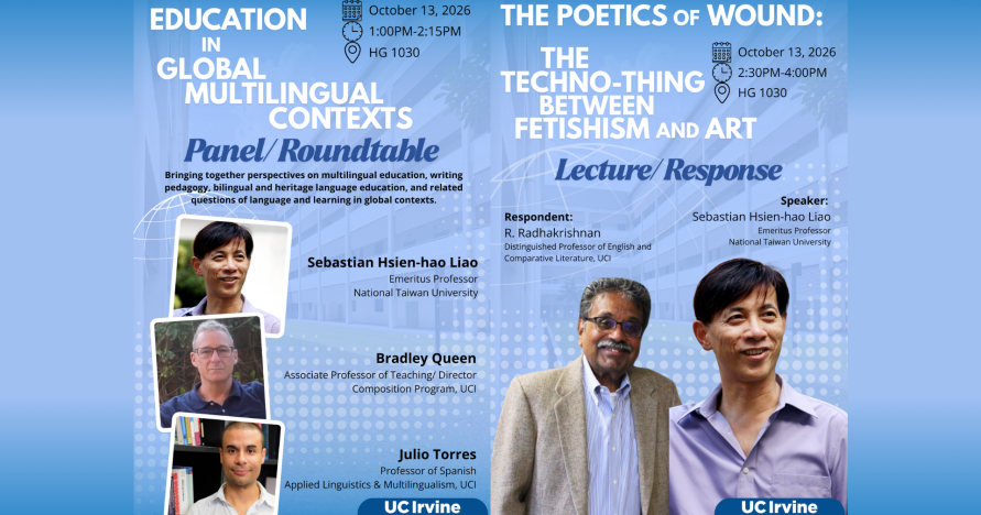 Event flyer, Education in Global Multilingual Contexts/ The Poetics of Wound: The Techno-Thing Between Fetishism and Art