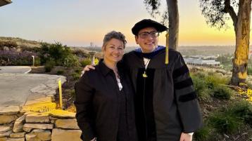Professor Houri Berberian with Dr. Bedros Torosian in regalia 