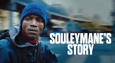 Black immigrant in France delivering food on his bike