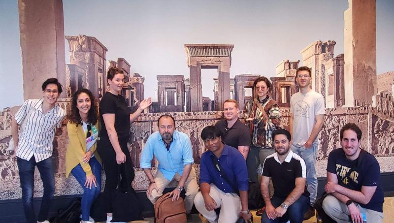Persian history students visit the Getty