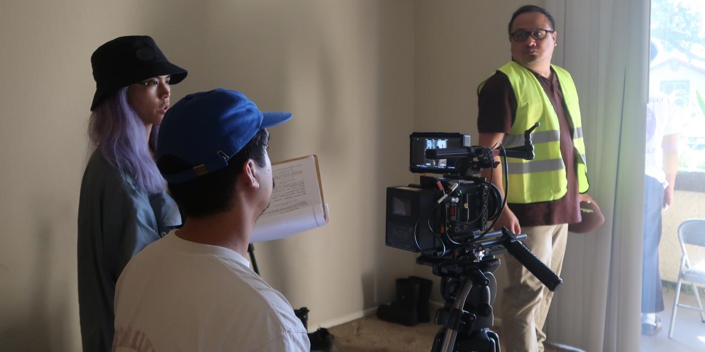 A behind the scenes image of The Pit. 