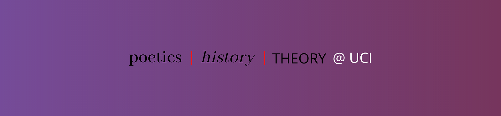 Poetics, History, Theory banner