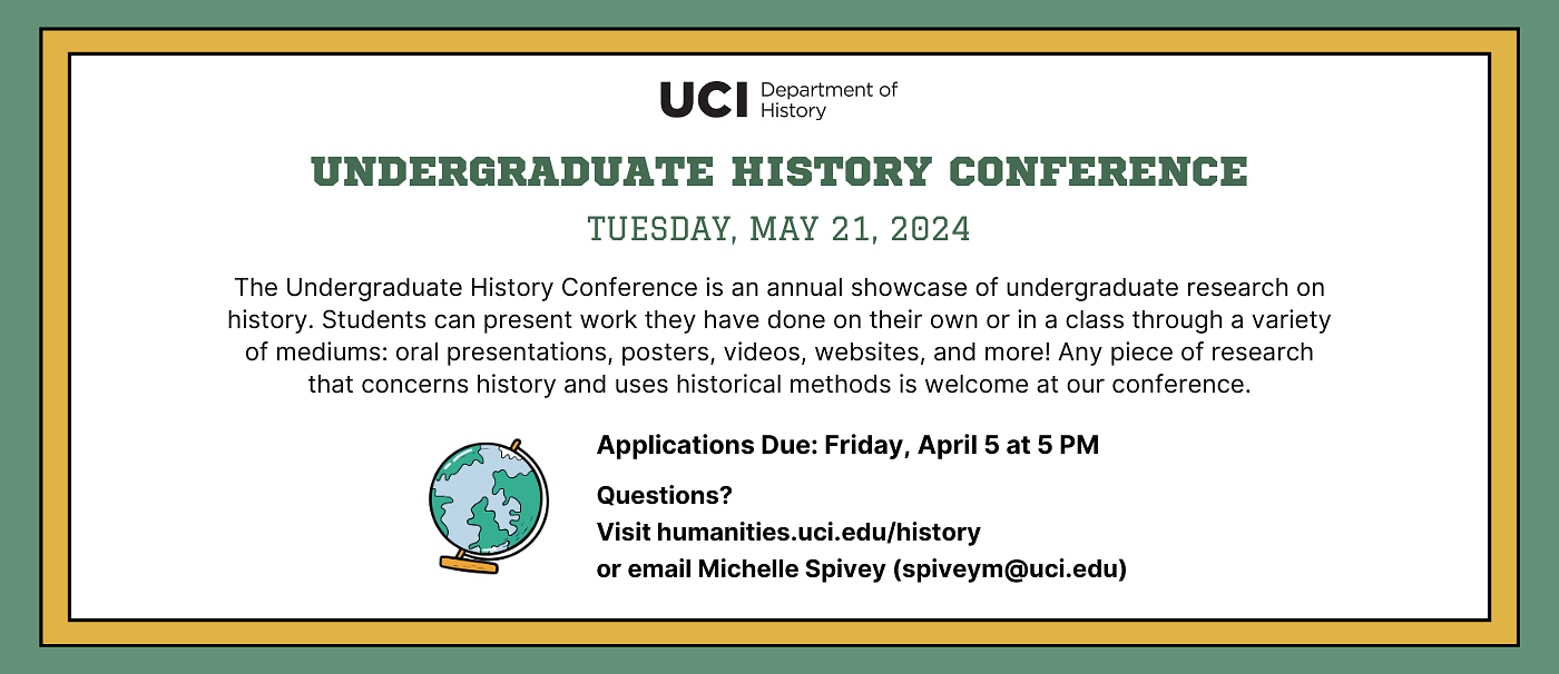 Apply to UCI History Internship Fall 2024