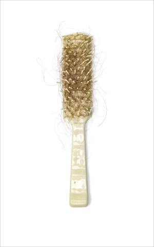 a used hairbrush 