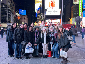 A group of students stands in central New York.