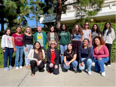 Group photo of English major interns