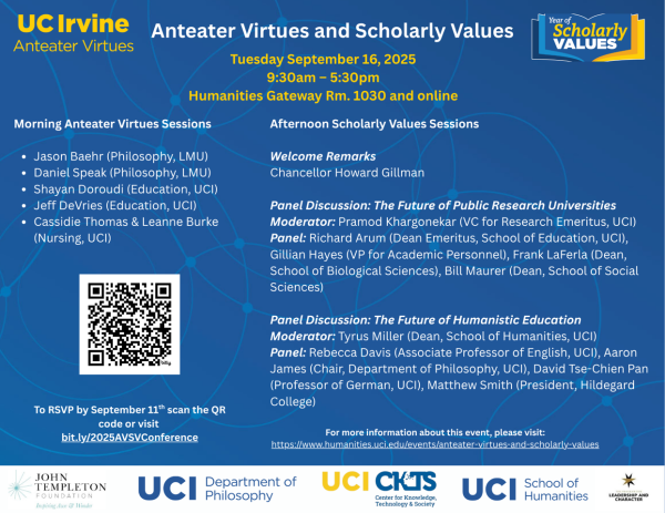 Anteater Virtues and Scholarly Values Flyer 
