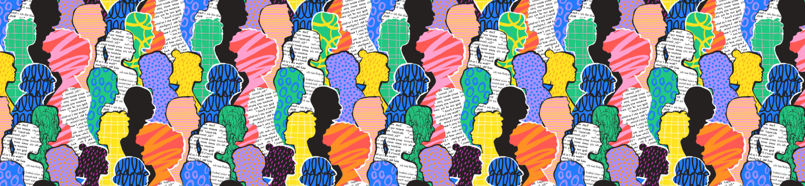 collage of various silhouettes of people