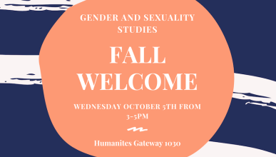 Gender and Sexuality Studies Fall Welcome 2022
