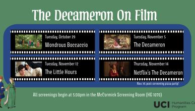 film screening series of various film adaptations of the decameron