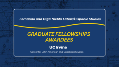 Banner announcing the Fernando and Olga Niebla Latinx/Hispanic Studies Graduate Fellowships Awardees