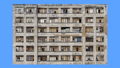 bombed building