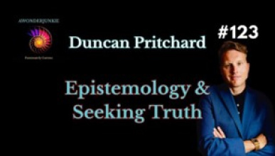 Duncan Pritchard with his name near his image and the words Epistemology & Seeking Truth