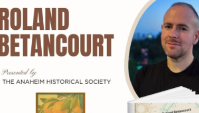 Roland Betancourt headshot, presented by the Anaheim Historical Society