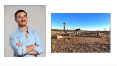 Max Greenberg surveying a site