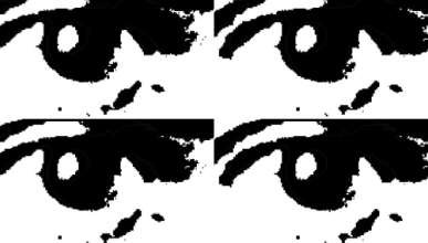 black and white eyes