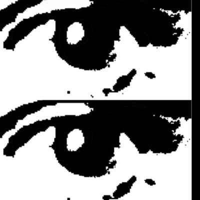 Four contrasting eyes in squares